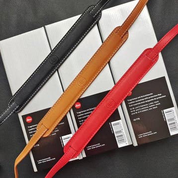 Leica Genuine Leather Neckstrap Set with Protection Flaps