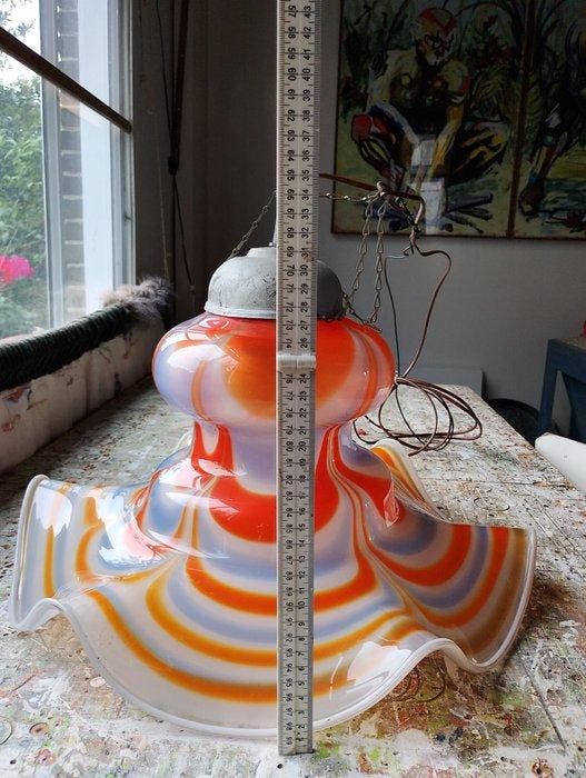 Lampe à suspendre - Verre, Antiek en Kunst, Antiek | Verlichting