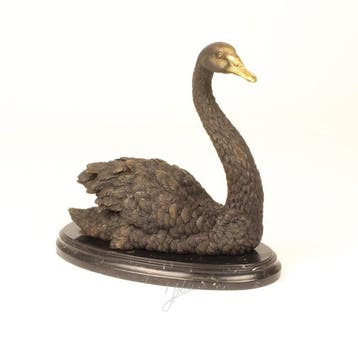 sculptuur, Beautiful Bronze Sculpture of a Swan – Luxury