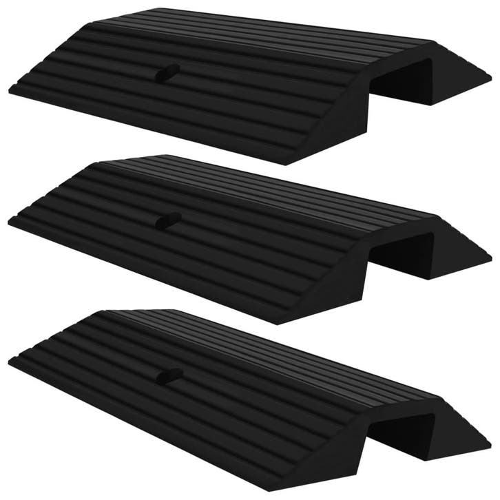 vidaXL Drempelbruggen 3 st 49x40x8 cm rubber, Huis en Inrichting, Woonaccessoires | Wanddecoraties, Nieuw, Verzenden