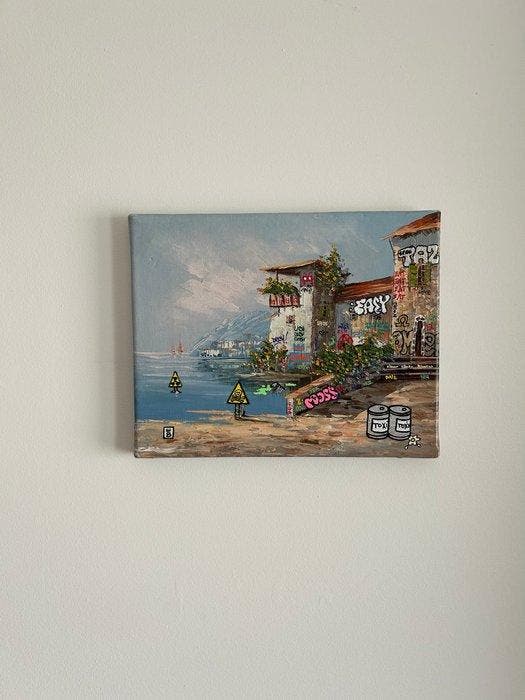 eR.B. - Belle vue mer, Antiquités & Art, Art | Peinture | Moderne