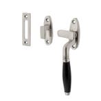 Raamsluiting Ton rechts mat nikkel / ebbenhout - voor dra..., Ophalen of Verzenden, Nieuw, Overige materialen, Schuif of Grendel