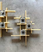 Sciolari Roma - Lampe murale (2) - Cubic - acier chromé or -