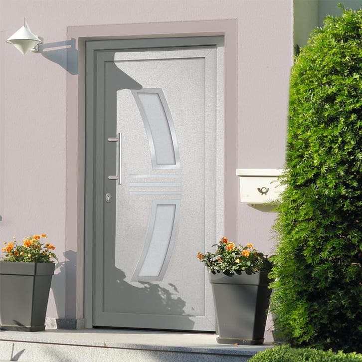 vidaXL Voordeur 108x200 cm wit, Doe-het-zelf en Bouw, Deuren en Vliegenramen, Nieuw, Verzenden