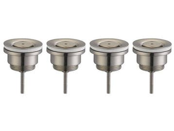 Veiling - 4x Beaux wastafelplug 1 1/4 Lilas geborsteld nikk