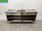 RVS Werktafel met inbouw inductie Fornuis 188 cm 400V Horeca, Ophalen of Verzenden, Nieuw in verpakking