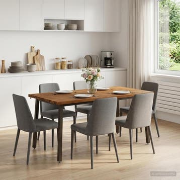 vidaXL Vierkante Eettafel 160 x 80 x 75 cm Massief Acacia, Huis en Inrichting, Verzenden, Nieuw