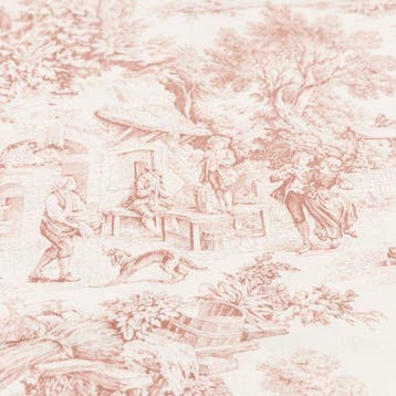 AA194 - Toile de Jouy Rosa Antico-stof - 100% katoen