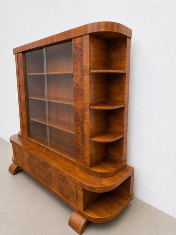 Austrian Art deco - Display-Book cabinet - Boekenkast (2) -, Antiquités & Art