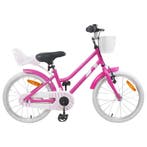 vidaXL Kinderfiets 18 Inch voor 5-7 jaar oud Donkerroze, Verzenden
