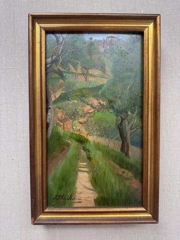 Attilia Marini (XIX-XX) - Paesaggio di campagna