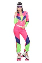 Trainingspak Jaren 80 Neon Dames, Verzenden, Nieuw