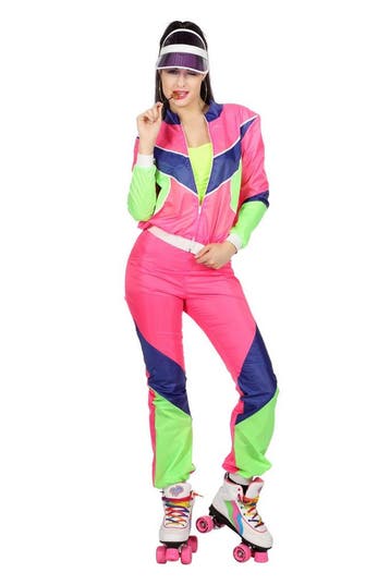 Trainingspak Jaren 80 Neon Dames, Verzenden, Nieuw