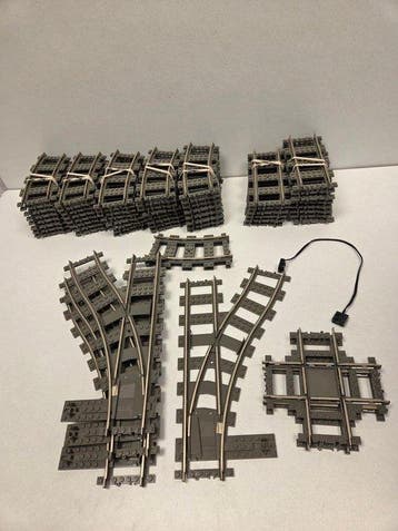 Lego Pièces - Train - Partij rails 62 stuks Vintage