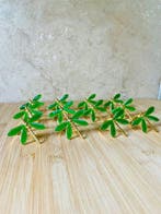 Rond de serviette (12) - Métal, Émail - Dragonfly art deco