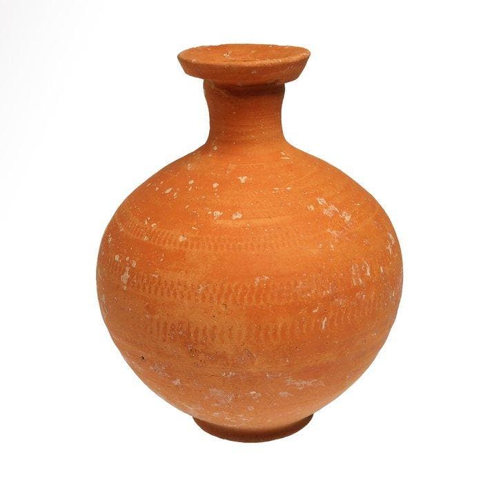 Oud-Romeins Terracotta Rode aardewerken kruik, Antiek en Kunst, Antiek | Overige Antiek