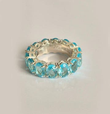 Zonder minimumprijs - Eeuwigheidsring Zilver - 12.35ct. tw.