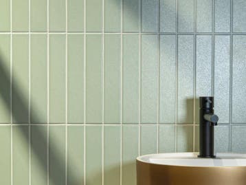 Wandtegel Cifre Ceramica Brillant Green Groen Mat 5x25, Nieuw, 20 tot 40 cm, 10 m² of meer, Wandtegels