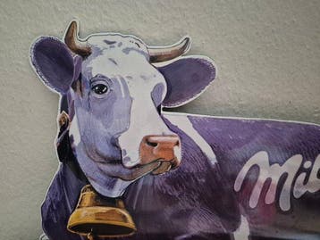 XXL emaillebord Milka Suchard Koe Chocolade Retro - XXL