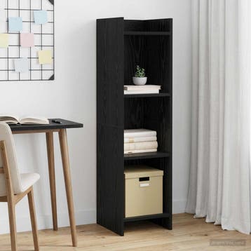 vidaXL Boekenkast Zwart eiken 30 x 30 x 111 cm Bewerkt hout, Huis en Inrichting, Verzenden, Nieuw