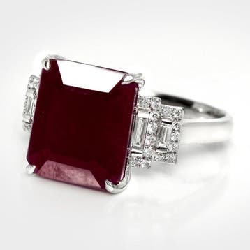 Sans prix de réserve - Bague - 14 carats Or blanc, HRD 9,65, Nieuw