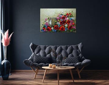 Bajor Kinga - Flowers, Antiek en Kunst