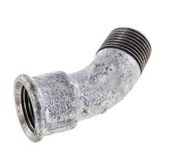 Raccord coudé 45deg R1/2 Male x Rp1/2 Female Fonte 25bar, Verzenden, Nieuw