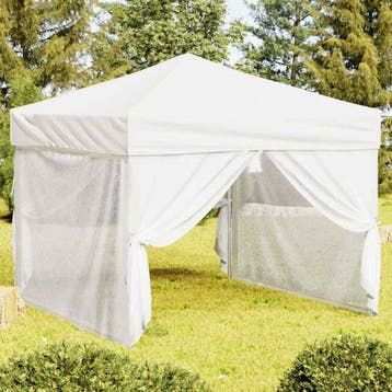 vidaXL Partytent inklapbaar met zijwanden 3x3 m wit, Verzenden