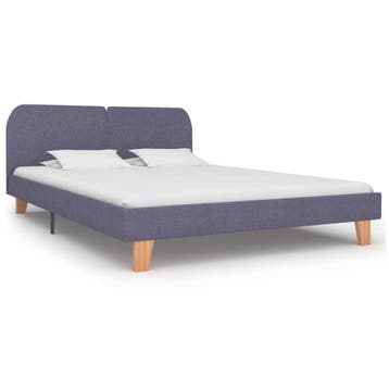 vidaXL Bedframe stof lichtgrijs 180x200 cm, Verzenden
