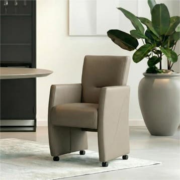 Set van 4 Leren eetkamerstoelen Pleasure - Toledo Smog, Ophalen of Verzenden