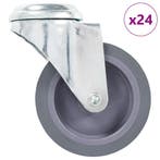 vidaXL 24 st Zwenkwielen met boutgaten 75 mm, Verzenden