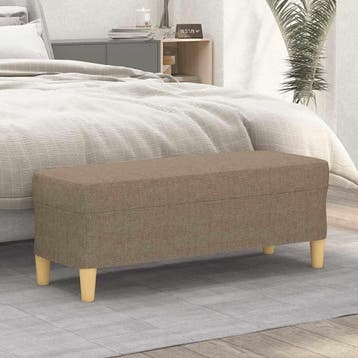 vidaXL Bankje 100x35x41 cm stof taupe, Verzenden, Nieuw
