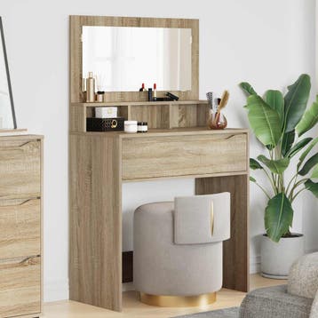vidaXL Slaapkamer Toilet Tafels Sonoma Eik 80 x 39,6 x 135, Huis en Inrichting, Verzenden, Nieuw