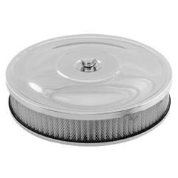 Luchtfilter chroom 10 inch voor 1 en 2 bbl.carb., Ophalen of Verzenden