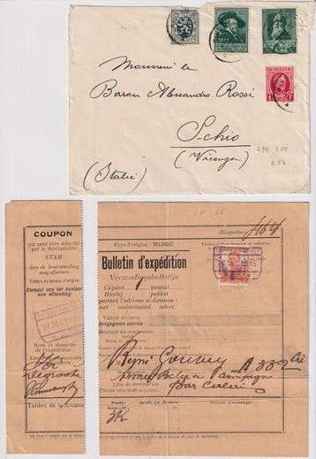 België 1930/34 - 3 enveloppen met variaties in frankering