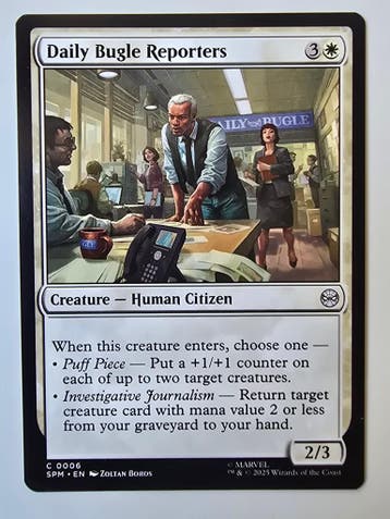 DAILY BUGLE REPORTERS (SPM) (C 0006) (MTG) (TRADING CARD), Gebruikt
