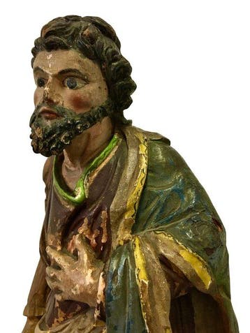 Sculpture, Santo - 56 cm - Bois polychrome, Antiquités & Art