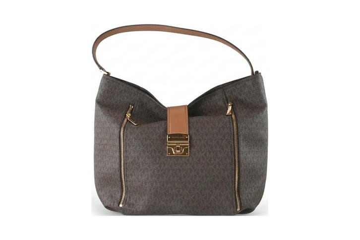 Michael Kors Schoudertas Bruin, Handtassen en Accessoires, Tassen | Damestassen, Bruin, Zo goed als nieuw, Verzenden