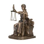 Figuur - Sitting Lady Justice - Hars, Antiek en Kunst