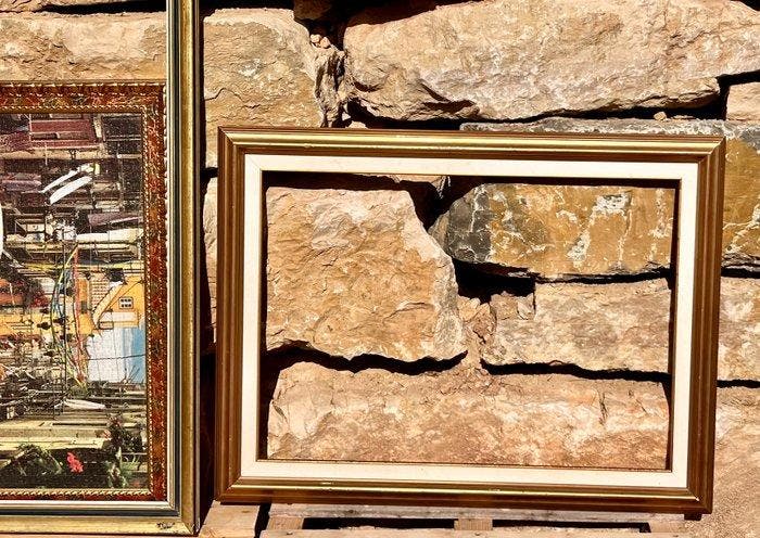 Lijst (3) - Hout, Verguld - Kavel 3: enorme lijsten, Antiek en Kunst, Curiosa en Brocante