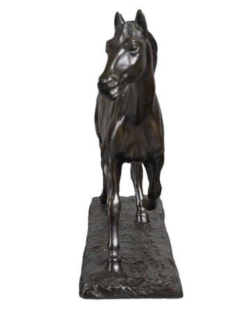 Irénée Rochard (1906-1984) - sculptuur, Paard in draf - 21