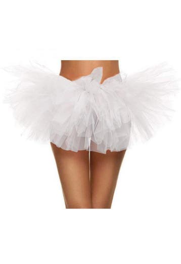KIMU® Korte Tutu Wit Tule Rokje 74 80 86 92 98 104 110 Witte, Ophalen of Verzenden