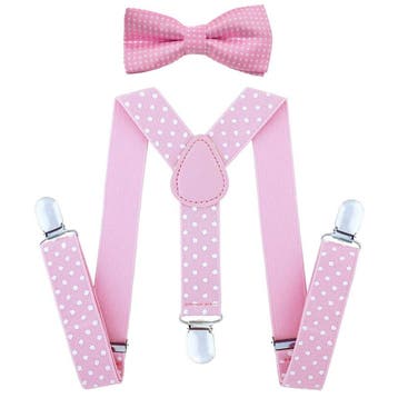 Fako Fashion - Kinder Bretels Met Vlinderstrik - Stippen -, Kinderen en Baby's, Kinderkleding | Overige, Verzenden, Nieuw