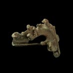 Oud-Romeins Legionaire fibula met vogel- en dierkoppen -