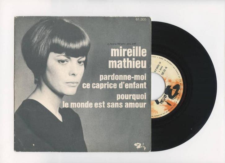 Mireille Mathieu – Pardonne-Moi Ce Caprice Denfant / Pourqu, Cd's en Dvd's, Vinyl Singles, Ophalen of Verzenden