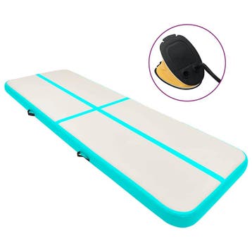 vidaXL Gymnastiekmat met pomp opblaasbaar 800x100x20 cm PVC, Sport en Fitness, Yoga en Pilates, Verzenden, Nieuw