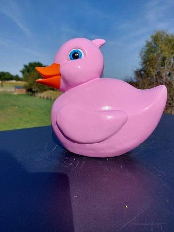 Figuur - Large pink bath duck - Polyresine