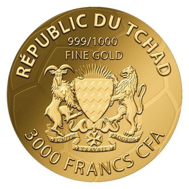 Tsjaad. 3000 Francs CFA 1/1000 oz 999 Fine Gold 3000 CFA, Timbres & Monnaies, Métaux nobles & Lingots