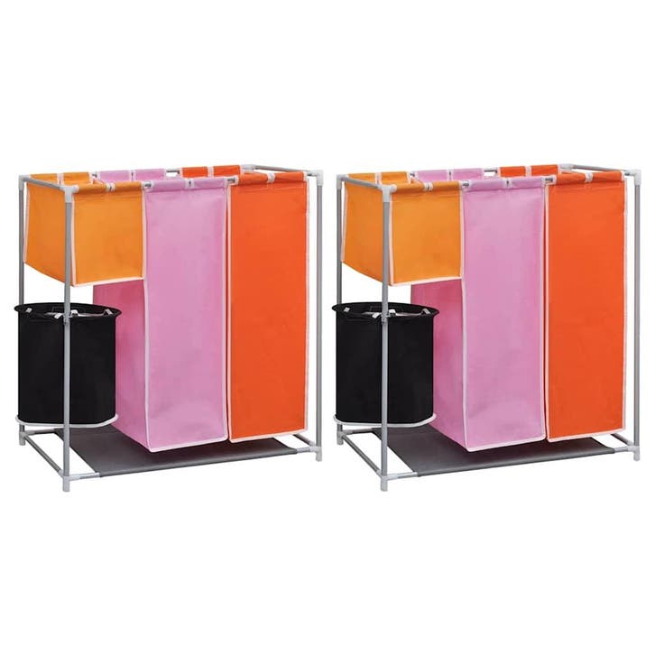 vidaXL 3-delige Wassorteerders 2 st met wasmand, Huis en Inrichting, Woonaccessoires | Overige, Nieuw, Verzenden