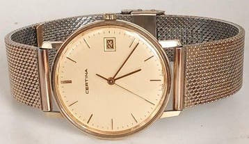 Certina 14 karaat geelgoud polshorloge. - Unknown - Homme -, Handtassen en Accessoires, Nieuw